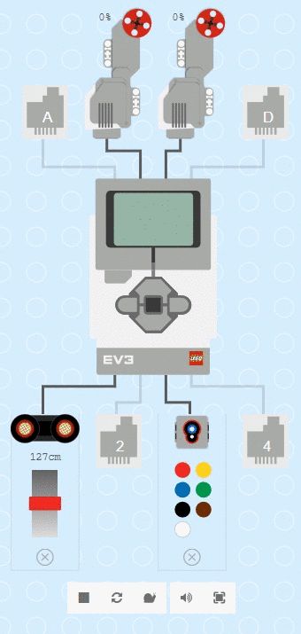 EV3 simulator with motors and sensors Lego Nxt, Lego Robotics, Lego Mindstorms Nxt, Lego Gears, Lego Mindstorms Ev3, Lego Printables, Steam Roller, First Lego League, Robotics Club