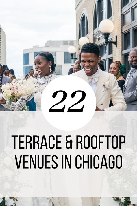 Chicago Rooftop Wedding, Rooftop Chicago, Chicago Rooftop, Rooftop Wedding Ceremony, Wedding Venues Chicago, Rooftop Wedding Venue, Rooftop Venue, Skyline Wedding, Chicago Wedding Venues