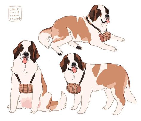 commission for pictoboxes(tumblr)/triforcing(twitter)! #dog #dogs #art #saintbernard #stbernard #puppy #puppies #commission #commissions Dog Sketches, Nature Sketches, Get Better At Drawing, Dog Design Art, Saint Bernards, Cute Dog Drawing, Zoo Ideas, Aesthetic Dog, Drawing Animals