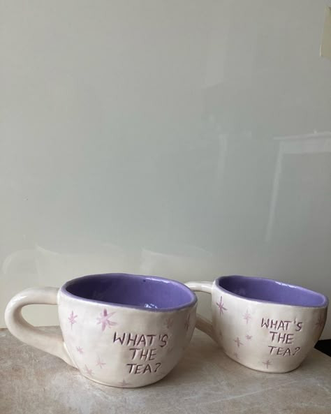 Matching Mugs Ceramics, Ceramic Creations, Matching Mugs, Diy Pottery Painting, Ceramic Collection, Cerámica Ideas, Pretty Mugs, Diy Ceramic, Pottery Gifts