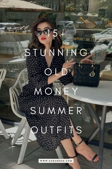 Looking for old money summer outfits that are easy to copy? Get inspired with my list of casual chic old money outfit ideas perfect for summer 2024. Check out this list of classy summer outfits. Chic Outfits For Hot Weather, Classy Summer Dinner Outfits, Classic Summer Outfits Classy Chic, Easy Old Money Outfits, Chic Summer Outfits 2024 Classy, What To Wear To A Barbecue, Classy Summer Outfits Over 40, Classy Summer Outfits Old Money, Old Money Summer Outfit Women