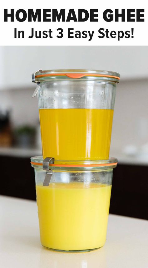 Homemade Ghee, Ghee Benefits, Flavored Butter Recipes, Butter Recipes Homemade, Ghee Recipe, Making Ghee, Ghee Butter, Homemade Condiments, Nut Milk Bag