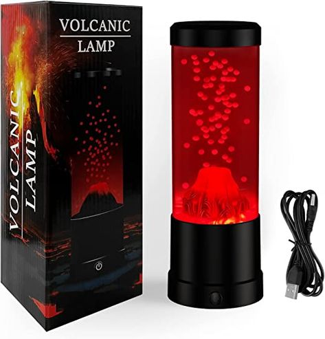 Ganrami Volcano Lava Lamp for Adults, USB Powered Battery Powered Volcano Mini Lava Lamps for Kids, Night Light for Kids, Mood Lighting, Novelty Lighting, Novelty Gifts for Kids - - Amazon.com Mini Lava Lamp, Lava Lamp For Kids, Cool Lava Lamps, Volcano Lava, Lava Lamps, Mood Lamps, Sensory Room, Kids Mood, Office Room Decor