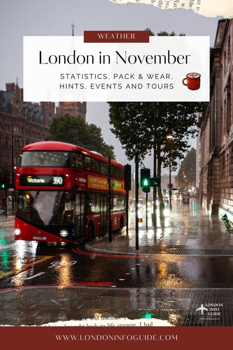 Rainy day in London London November Travel, London Fashion November, London In November Aesthetic, Things To Do In London In November, Rainy London Outfit, What To Wear In London In November, London November Outfit, London In November Outfits, London Tourist Spots