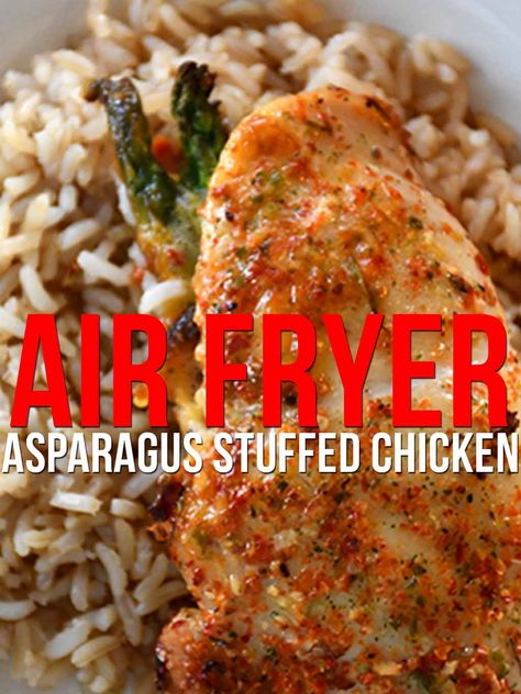 Air Fryer Chicken And Asparagus, Chicken And Asparagus Recipes Air Fryer, Asparagus Stuffed Chicken Air Fryer, Air Fry Stuffed Chicken Breast, Stuffed Chicken Breast In Air Fryer, Airfryer Stuffed Chicken Breast, Stuffed Chicken Air Fryer, Air Fryer Stuffed Chicken Breast, Asparagus Stuffed Chicken