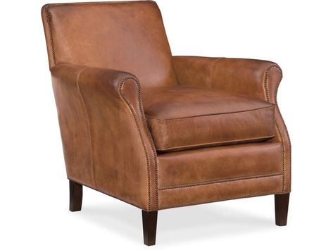 Hooker Furniture Royce Club Chair CC440-086 Fireplace With Club Chairs, Hooker Furniture Living Room, Brown Accent Chair, Leather Club Chairs, Fairfield Chair, Leather Accent Chair, Swivel Barrel Chair, Hooker Furniture, Swivel Armchair