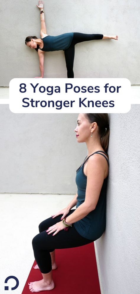 Yoga can be daunting for those with knee problems. Unfortunately, that’s a lot of us, myself included. Below are the yoga poses I used to strengthen my knee after surgery. Stronger Knees, Yoga For Knees, Spiritually Healthy, Vitamins For Nerves, Inner Knee Pain, Weak Knees, Knee Problem, Knee Stretches, Nerve Pain Relief