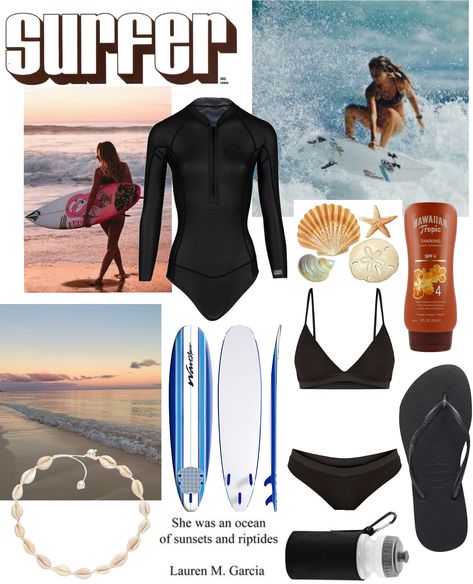 surfer style 🏄🏻‍♀️ outfit ideas | Since I surf and surf season has began I new i had to do this challenge!💙🌊✨🏄🏻‍♀️ 🏄‍♂️ 🏄 Surf Outfit Women, Surfer Style Outfits, Surfer Outfit, Outer Banks Outfits, Collage Outfits, Outfit Polyvore, Sensory Friendly, Hawaiian Tropic, Surfer Style