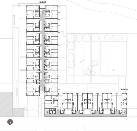 Condominium Architecture, Social Housing Architecture, Building Design Plan, L Shaped House, Hotel Floor Plan, Commercial And Office Architecture, Hotel Floor, Concept Models Architecture, Apartment Floor Plan