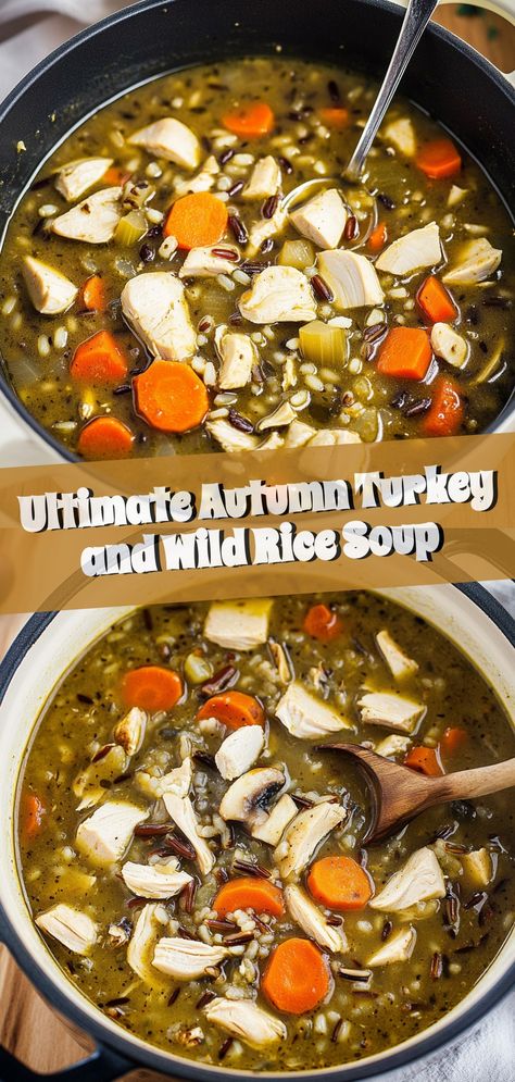 🍂 Warm up your fall with our Ultimate Autumn Turkey and Wild Rice Soup! Packed with earthy wild rice, tender turkey, and cozy autumn veggies, this hearty recipe is your new go-to for comfort and flavor. Perfect for chilly weeknights or festive weekends. Each bowl is a hug in soup form! 🥣✨ #SoupSeason #FallFlavors #HomemadeSoup #ComfortFood #SweaterWeather Turkey And Wild Rice Soup, Autumn Veggies, Turkey And Wild Rice, Fall Veggies, Dinner Date Outfits, Dinner Dress Classy, Wild Rice Soup, Soup Season, Rice Soup