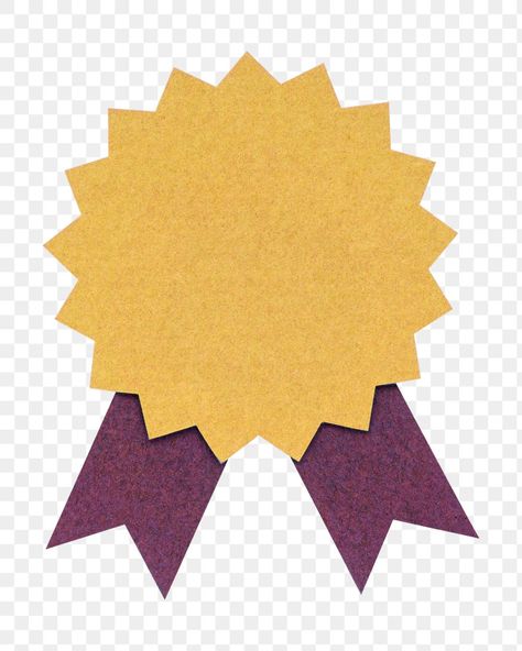 Yellow prize badge paper craft design element | free image by rawpixel.com / Gade Paper Craft Design, Certificate Award, Badges Diy, Award Ribbon, Craft Design, Badge Design, Free Illustrations, Creative Home, Free Png