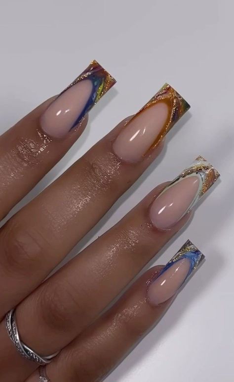 Stiletto French Tip Nail Designs, Cat Eye Almond Nails Designs, Cat Eye French Tip Nails Almond, French Cat Eye Nails, Nude Cat Eye Nails, Cat Eye French Tip Nails, Cat Eye French Tip, Nail Spot, French Tip Nail Designs