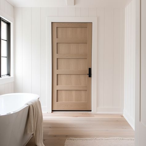 Interior Doors – Timber & Hutch White House Light Wood Door, Natural Wood Bedroom Doors, Modern Scandinavian Interior Doors, Solid Doors Interior, White Oak Interior Doors Natural Wood, Interior Trim Stain Colors, Light Stained Doors, White Oak Windows, Interior Door Wood Stain