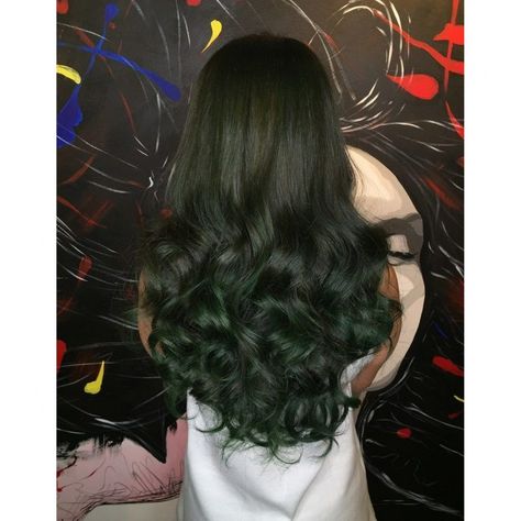 Hair Color Without Bleach, Bleach Hair Color, Green Hair Color, Dark Green Hair, Rambut Brunette, Dyed Hair Purple, Gorgeous Hair Color, Balayage Ombre, Trendy Hair Color