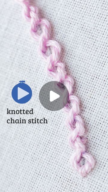 Learn Embroidery, Chain Stitch, Embroidery Tutorials, Embroidery Stitches, Hand Embroidery, Needlework, Embroidery, Chain