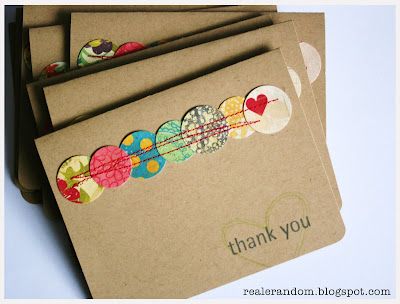 real.e.random: thank you cards... Sewing Cards, Fabric Postcards, Fabric Cards, It's Friday, Card Layout, Paper Crafts Cards, Creative Cards, Simple Cards, Paper Cards