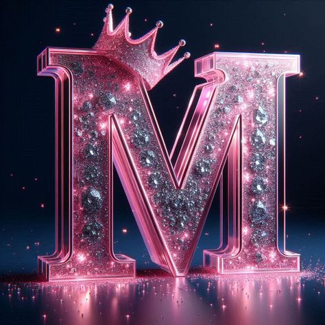 #letters #crown #alphabet #viva M Pictures Letter, Letter M, Logo Gallery Art, M Letter Design, M Letter Images, Really Cool Backgrounds, Pink Wallpaper Ipad, Alphabet Art Print, M Wallpaper