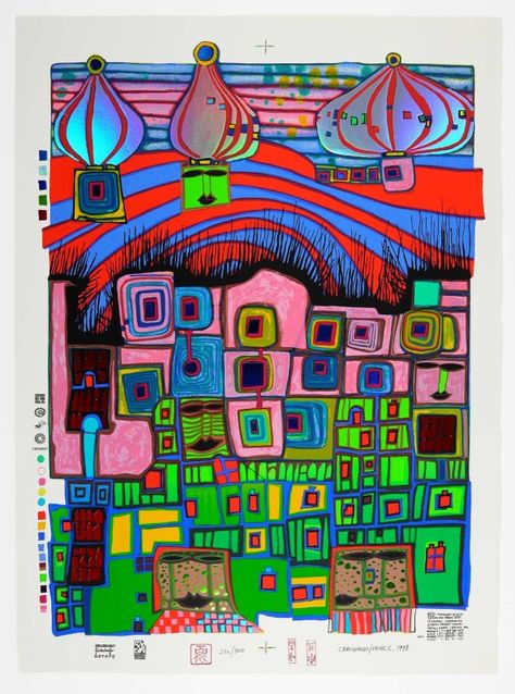 Collage Invitation, Hundertwasser Architecture, Hundertwasser Art, In Harmony With Nature, Harmony With Nature, Shape Art, A Level Art, Design Museum, Elementary Art