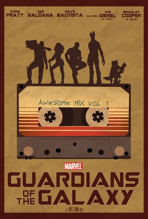 Guardians of the Galaxy (2014) Guardians Of The Galaxy Aesthetic Poster, Oscar Isaac Poster, Guardians Of The Galaxy Poster, Music Poster Ideas, Galaxy Poster, Black And White Movie, Hero Poster, Movie Poster Wall, Marvel Posters