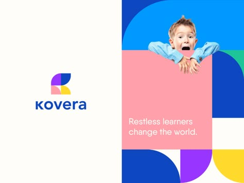 Kovera Brand Identity by Ahmed creatives on Dribbble Company Branding Design, Community Branding, Branding Images, Beautiful Branding, Creative Graphics, Brand Guide, School Logo, School Posters, Company Branding