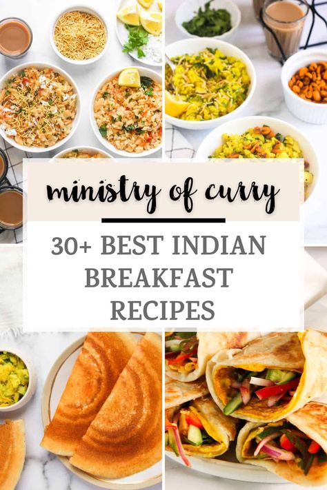 Here's a roundup of the 30+ Best Indian Breakfast recipes that are both traditional and modern recipes with a twist. Easy to make and tasty. Easy Breakfast Indian, Indian Brunch Menu Ideas, Indian Brunch Ideas, Quick Breakfast Ideas Indian, Easy Breakfast Ideas Indian, Easy Indian Breakfast Recipes, Indian Brunch, Breakfast Ideas Indian, Indian Breakfast Ideas