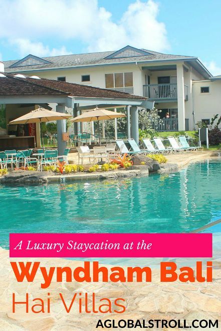 The Wyndham Bali Vai Villas in Princeville. Located on my favorite Hawaiian island, Kaua'i! | Aglobalstroll.com Princeville Hawaii, Bali Hai, Kauai Hawaii, Hawaii Travel, Beautiful Places To Visit, Dream Destinations, Kauai, Resort Spa, 50th Birthday