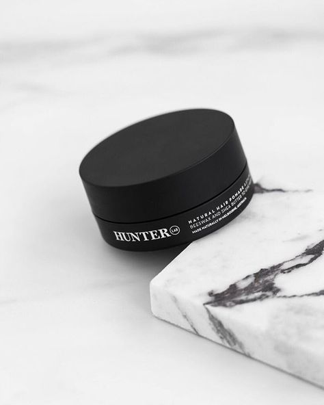 Natural Hair Pomade by @hunter.lab. #pomade #mensessentials @heygents Pomade Packaging, Label Design Ideas, Cosmetics Branding, Cement Clay, Pomade Style, Barber Logo, Product Photography Inspiration, Lab Logo, Brush Design