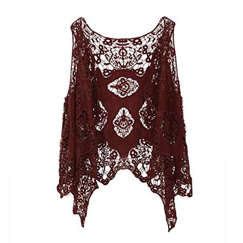 jastie Open Stitch Cardigan Boho Hippie Crochet Vest jastie Hippie Summer, Hippie Crochet, Sheer Lace Dress, Lace Print, Crochet Vest, Kinds Of Clothes, Red Skirts, Hippie Outfits, Sweet Style