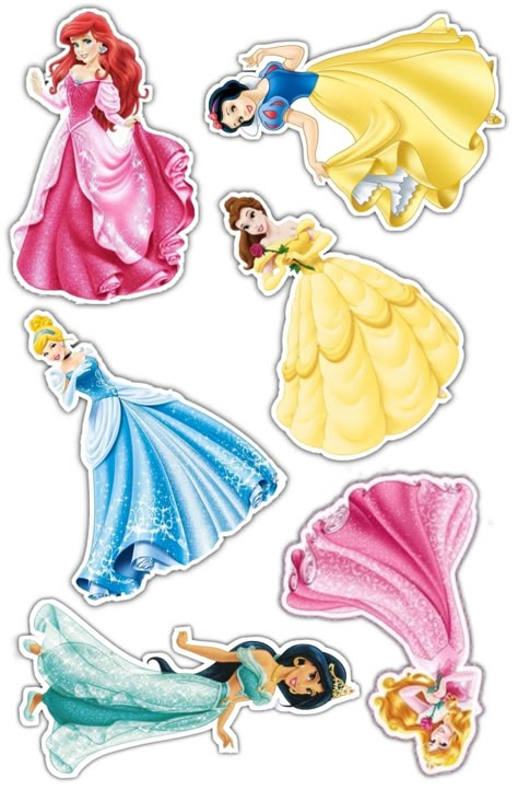 Disney Princess Printables, Princess Party Cake, Disney Princess Cake Topper, Printable Unicorn Birthday, Disney World Princess, Disney Princess Birthday Cakes, Disney Cake Toppers, Disney Princess Cupcakes, Disney Princess Theme