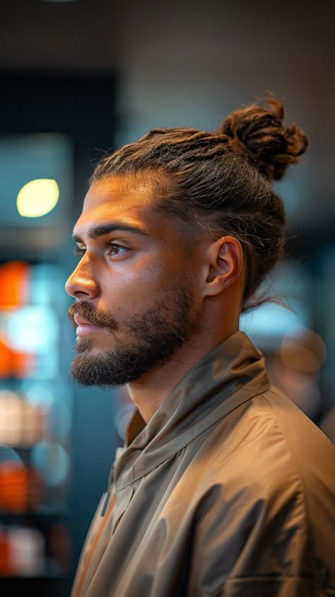 Man Bun With Fade, Braids For Wedding, Cornrows Men, Man Bun Top Knot, Braid Bun Updo, Hairstyle Man, Short Platinum Blonde Hair, Short Fade Haircut, Man Bun Hairstyles