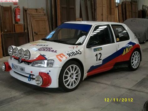 Peugeot 106 Maxi - Venta de coches de Competición Peugeot.                                                                                                                                                     More Peugeot 205 Gti, Fiat 126, Cj Jeep, Wrc Rally, Dakar Rally, Stance Cars, Rally Racing, Hot Hatch, Peugeot 208