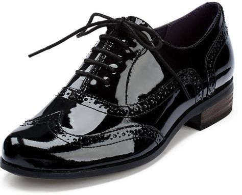 Clarks Hamble Oak Ladies Brogues - Black #apairineverycolour #brogues #affiliate Ladies Brogues, Blue Oxford Shoes, Black Lace Up Flats, Flat Lace Up Shoes, Black Lace Shoes, Black Brogues, Brown Oxford Shoes, Oxford Shoes Outfit, Patent Leather Oxfords