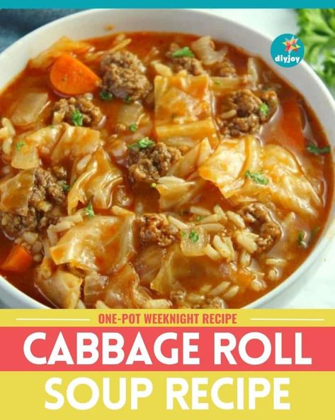 Cabbage Roll Soup Recipe Baked Cabbage Rolls, Cabbage Roll Soup Recipe, Easy Cabbage Soup, Baked Cabbage, Cabbage Roll Soup, Cabbage Roll, Recipe Italian, Crescent Ring, Best Soup Recipes