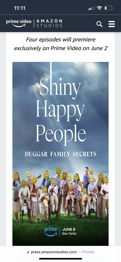 Shiny Happy People, Duggar Family, Happy People, Prime Video, New Series