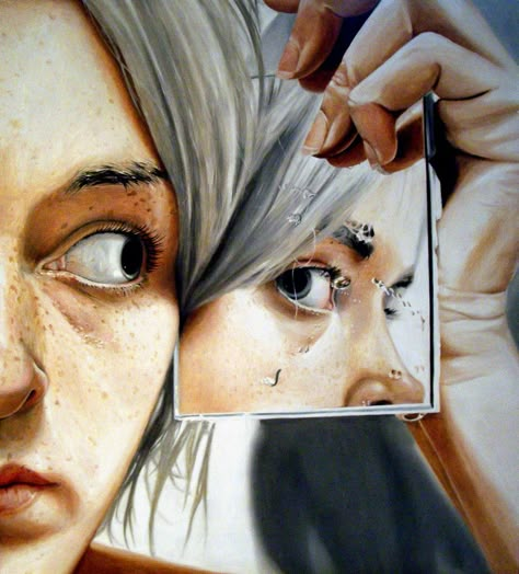 Linnea Strid   OIL Advanced Higher Art, Gcse Art Sketchbook, Reflection Art, Ap Studio Art, Realistic Paintings, Identity Art, A Level Art, Ap Art, Hyperrealism