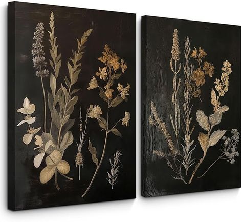 Amazon.com: Vintage Floral Wall Art Decor Black Botanical Canvas Art Moody Flower Wall Art Dark Academia Poster Painting Vintage Floral Prints Pictures for Bedroom Living Room 12x16 Inch Set of 2 Unframed: Posters & Prints Vintage Floral Wall Decor, Moody Flowers, Wall Art Dark Academia, Pictures For Bedroom, Vintage Floral Prints, Vintage Floral Wall Art, Dark Botanical, Wall Art Dark, Gallery Prints