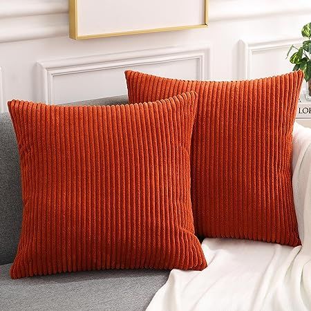 Perfect set of fall aesthetic inspired orange rust pillow covers! Essential decor ideas for your modern home farmhouse. The ideal, cozy throw pillows to warmly invite guests into your living room. Rust Throw Pillows, Fall Throw Pillow, Pillow Covers Pattern, Couch Pillow Covers, Modern Farmhouse Home Decor, Fall Throw Pillows, Modern Farmhouse Home, Sofa Pillow Covers, Fall Pillows