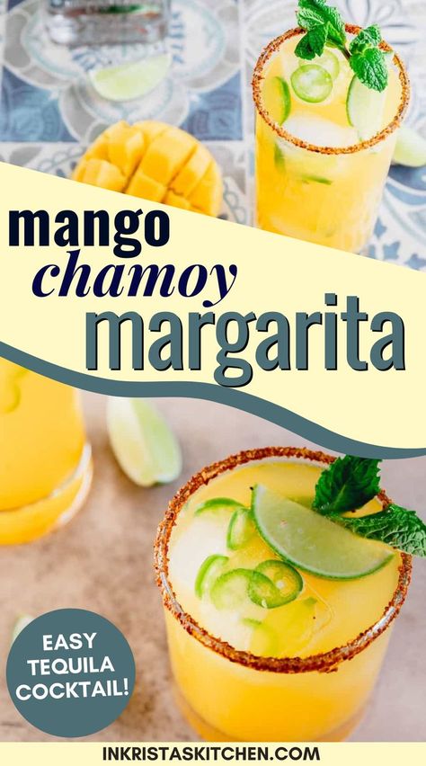 Chamoy Margarita Recipe, Chamoy Margarita, Chamoy And Tajin, Mango Chamoy, Orange Margarita Recipe, Mango Margarita Recipe, Tamarind Candy, Easy Margarita, Mango Margarita