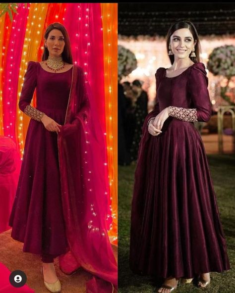 Mehroon Suit Designs, Maroon Anarkali Dress, Asian Suit, Maroon Anarkali, Orange Anarkali, Saree Skirt, Actress Dress, Desi Dress, Anarkali Dress Pattern