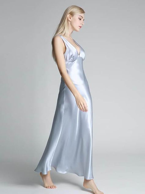 19 Momme Luxurious Full Length Silk Nightgown [FS149] - $199.00 Long Silk Nightgown, Silk Nightdress, Sleepwear For Women, Pyjama Satin, Silk Clothes, Silk Nightwear, Silk Chemise, Silk Nightgown, Silk Sleepwear