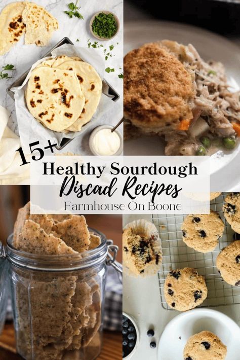 15+ Healthy Sourdough Discard Recipes - Farmhouse on Boone Healthy Discard Recipes, Sugar Free Sourdough Discard Recipes, Sourdough Discard Healthy Recipes, Easy Sourdough Discard Recipes Healthy, Lisa Bass Farmhouse On Boone, High Protein Sourdough Discard Recipes, Healthy Discard Sourdough Recipes, Protein Sourdough Recipes, Low Carb Sourdough Discard Recipes