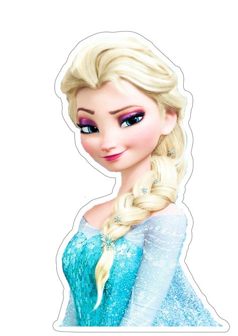 Elsa Images For Cake, Elsa Stickers Free Printables, Elsa Printable, Diy Cake Topper Printable, Frozen Elsa Cake Topper, Elsa Cartoon, Frozen Png, Elsa Design, Elsa Images