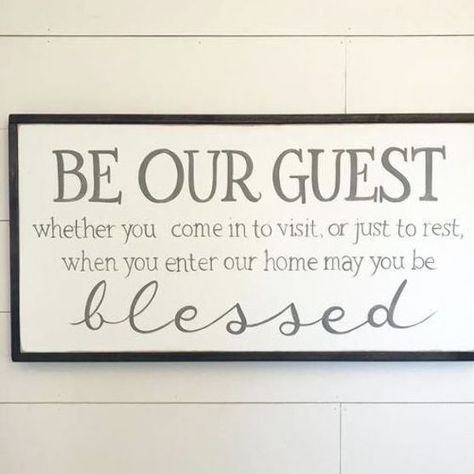 Wall Signs Diy, Guest Room Sign, Be Our Guest Sign, Bedroom Door Signs, Be Our Guest, Guest Room Office, Inspirational Signs, Bedroom Plants, Be Blessed