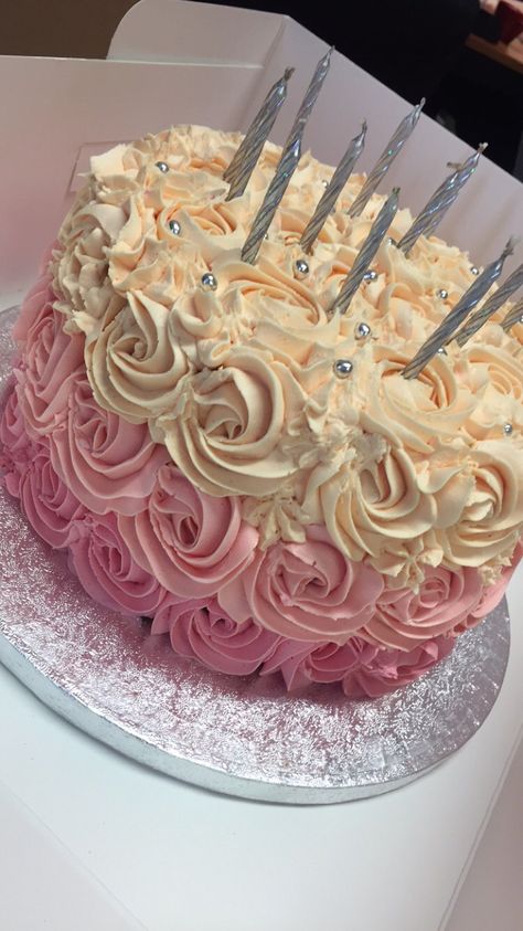 Rose Swirl Cake, Pink Heart Cake, Cake With Icing, Pink Birthday Cake, Swirl Cake, Pink Birthday Cakes, Baking Business, Heart Cake, Pink Birthday