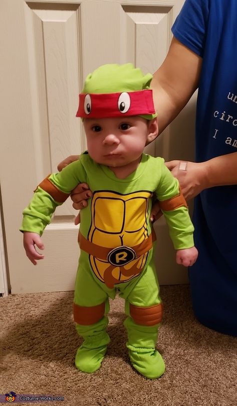 Baby Ninja Turtle Costume, Ninja Turtle Theme Party, Baby Ninja Turtle, Teenage Mutant Ninja Turtles Costume, Ninja Turtle Theme, Turtle Costume, Ninja Turtle Costume, Turtle Costumes, Costume Works