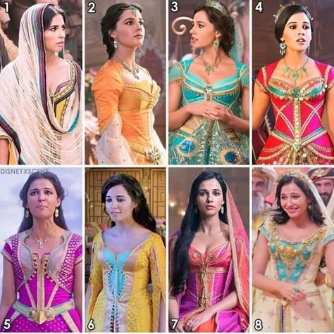 Princess Jasmine Outfits, Jasmine Outfit, Aladdin Film, Aladdin Live, Aladdin 2019, Disney Enchanted, Disney Princess Jasmine, Disney Jasmine, Colour Combinations Fashion