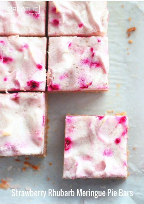 Low Carb Strawberry Rhubarb Meringue Pie Bars - IBIH Low Carb Gluten Free Desserts, Rhubarb Meringue Pie, Strawberry Vanilla Smoothie, Rhubarb Meringue, Lemon Cookie, Gluten Free Dessert, Coconut Dessert, Delicious Low Carb Recipes, Postre Keto