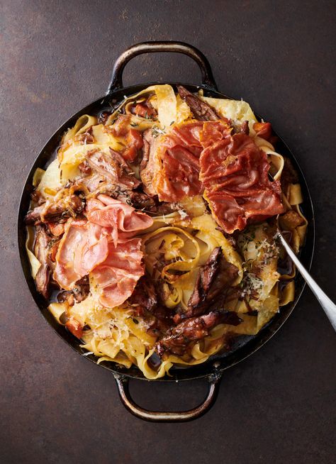 Braised Duck Pappardelle » Dish Magazine Fried Prosciutto, Braised Duck, Duck Recipe, New Zealand Food, Winter Dishes, Duck Recipes, Seasoning Recipes, Food Magazine, Sauce Recipes