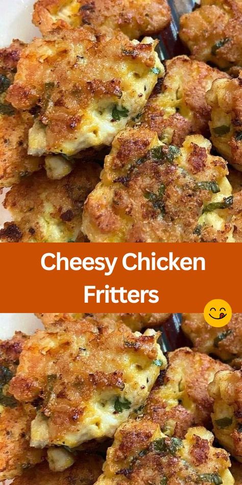 "Craving a cheesy and crunchy delight? Look no further than our irresistible Cheesy Chicken Fritters recipe! Perfect for snacks, appetizers, or a mouthwatering main course, these fritters feature tender chicken combined with gooey mozzarella cheese. Easy to make and oh-so-satisfying, this recipe is a must-try for any cheese lover. Plus, it's gluten-free friendly with simple substitutions.... Tacky Chicken Fritters, Cheesy Chicken Fritters Recipe, Cheesy Chicken Fritters, Cheesey Chicken, Chicken Fritters Recipe, Cheesy Chicken Recipes, Chicken Fritters, Chicken Casseroles, Chicken Snacks