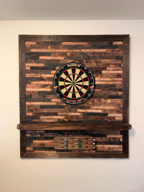 Dart Backboard, Dart Board Backboard, Dart Board Wall, Basement Steps, Cork Crafts Diy, Dart Accessories, Basement Furniture, Vertical Garden Design, Game Room Basement